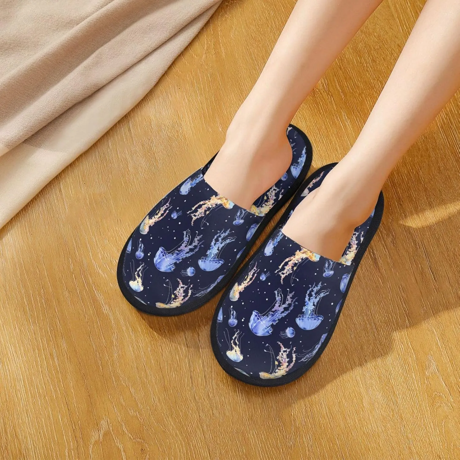 House Slippers For Women Men Fuzzy House Shoes Non-Slip Spa Slippers Winter Warm Ladies Slippers For Indoor Outdoor