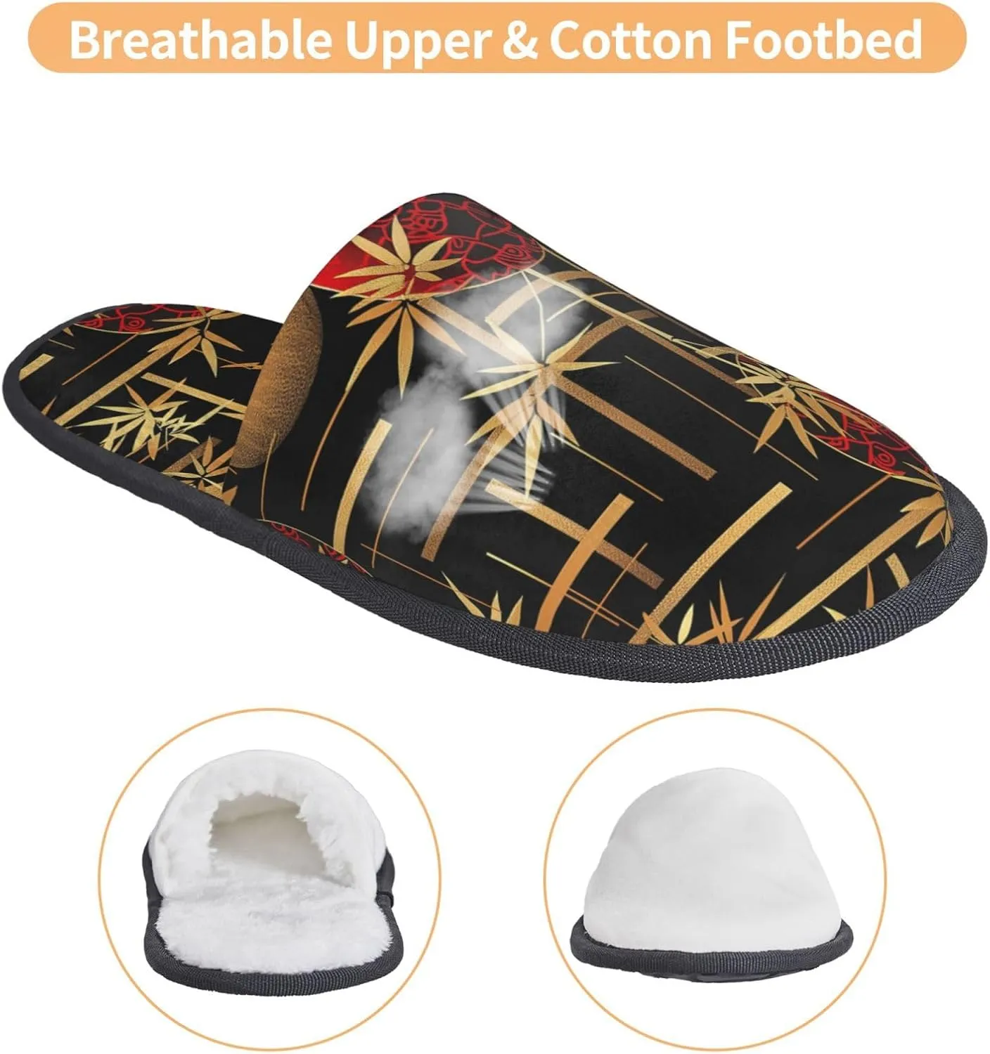 House Slippers For Women Men Fuzzy House Shoes Non-Slip Spa Slippers Winter Warm Ladies Slippers For Indoor Outdoor