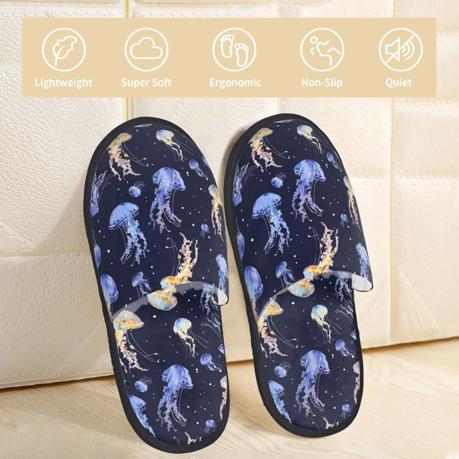 House Slippers For Women Men Fuzzy House Shoes Non-Slip Spa Slippers Winter Warm Ladies Slippers For Indoor Outdoor