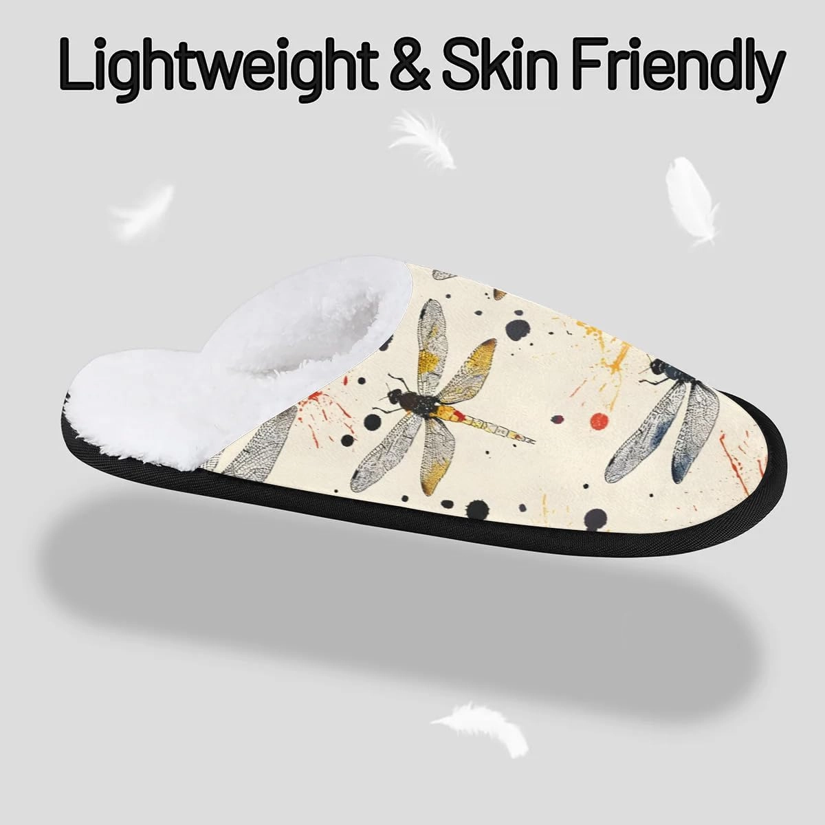 House Slippers for Women Men Cozy Slippers with Non-slip Sole Indoor House Shoes Warm Plush Slippers for Home Bedroom Travel