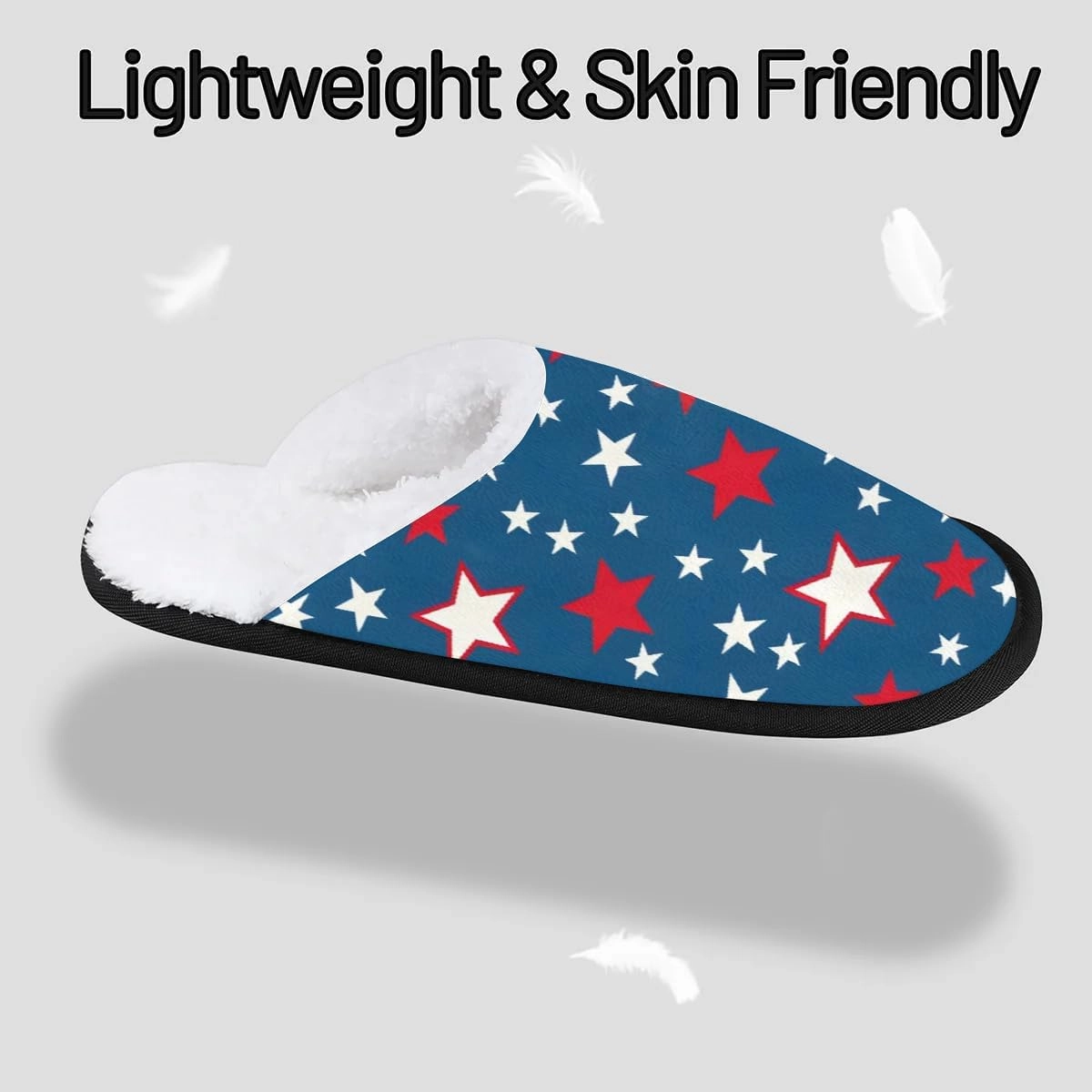 House Slippers for Women Men Cozy Slippers with Non-slip Sole Indoor House Shoes Warm Plush Slippers for Home Bedroom Travel