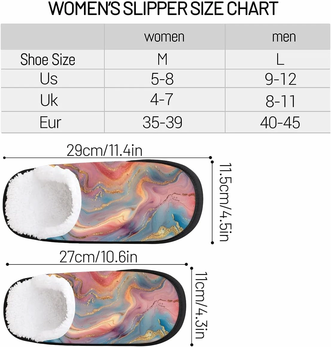 House Slippers for Women Men Cozy Slippers with Non-slip Sole Indoor House Shoes Warm Plush Slippers for Home Bedroom Travel