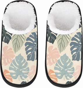 House Slippers for Women Men Cozy Slippers with Non-slip Sole Indoor House Shoes Warm Plush Slippers for Home Bedroom Travel