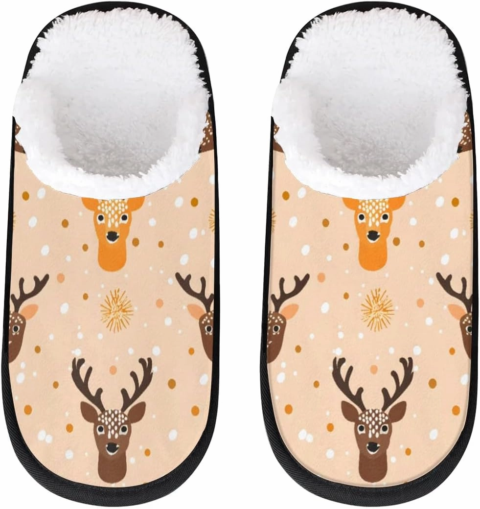 House Slippers for Women Men Cozy Slippers with Non-slip Sole Indoor House Shoes Warm Plush Slippers for Home Bedroom Travel