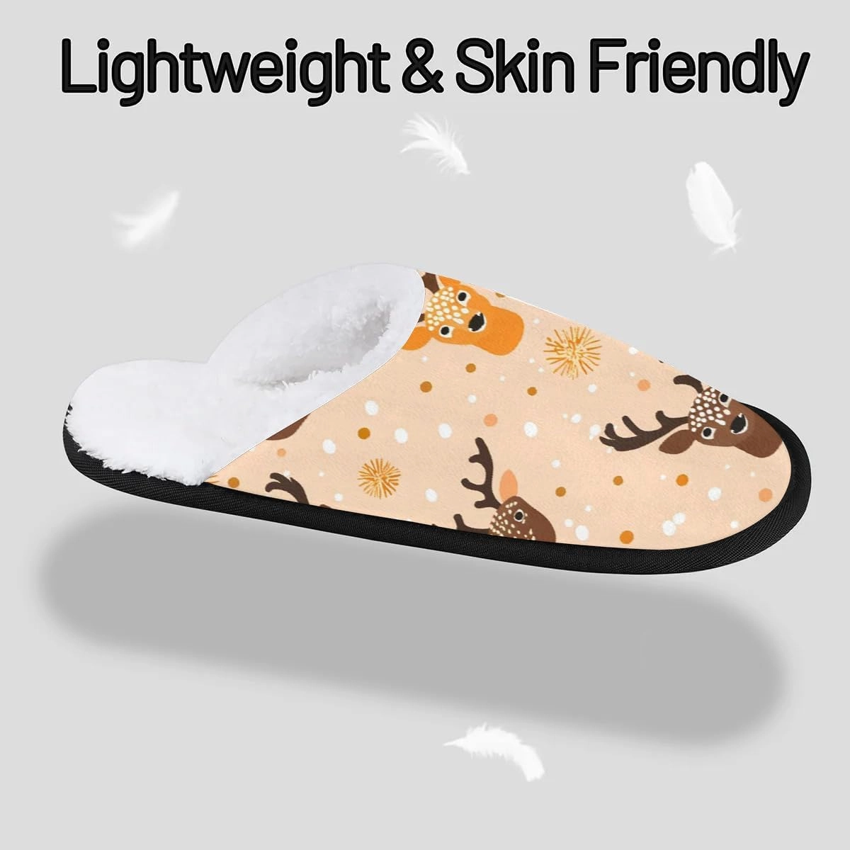 House Slippers for Women Men Cozy Slippers with Non-slip Sole Indoor House Shoes Warm Plush Slippers for Home Bedroom Travel