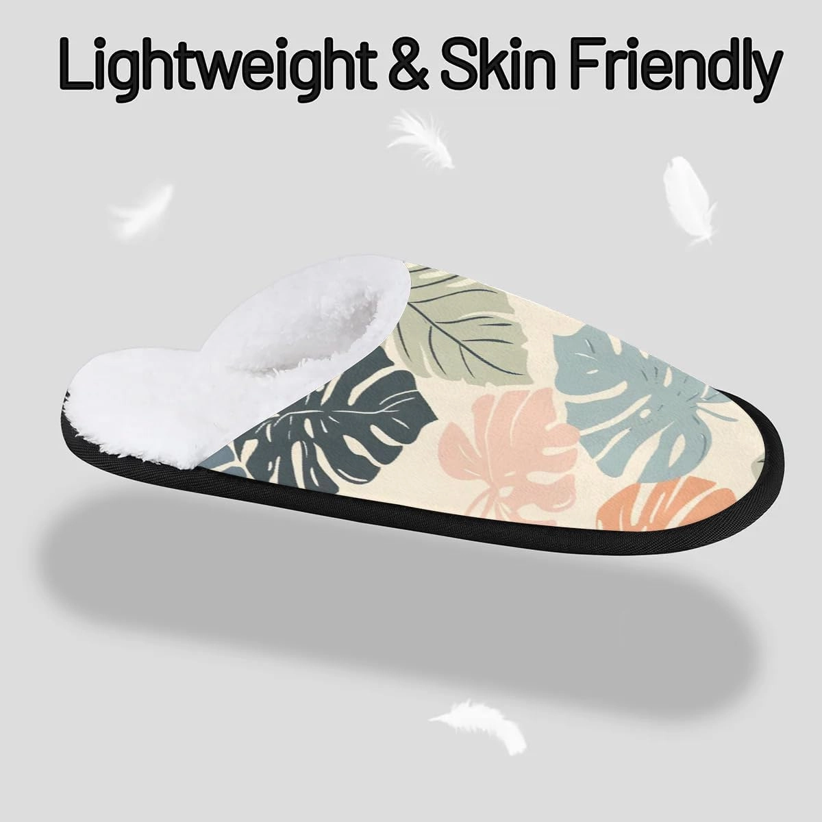 House Slippers for Women Men Cozy Slippers with Non-slip Sole Indoor House Shoes Warm Plush Slippers for Home Bedroom Travel