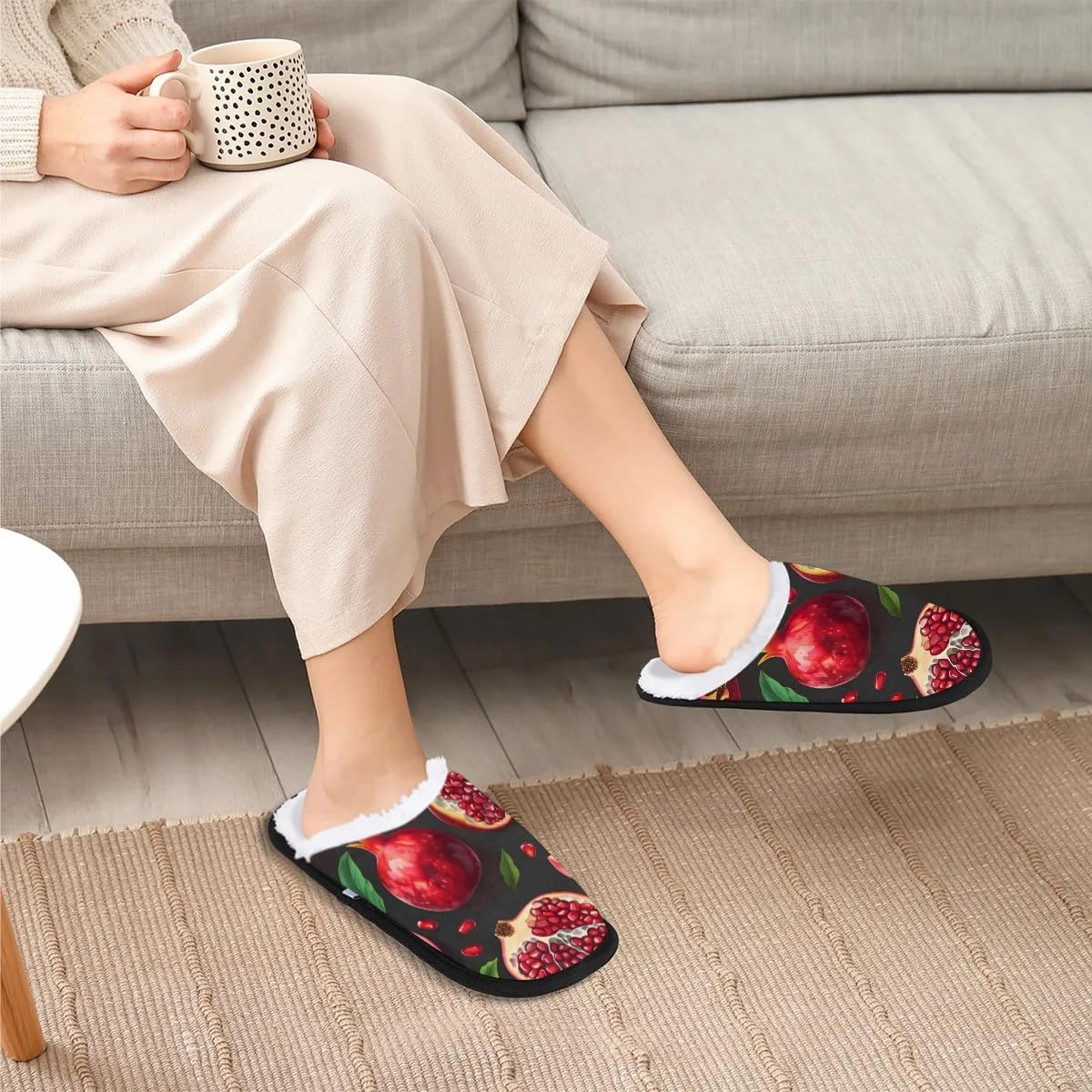 House Slippers for Women Men Cozy Slippers with Non-slip Sole Indoor House Shoes Warm Plush Slippers for Home Bedroom Travel