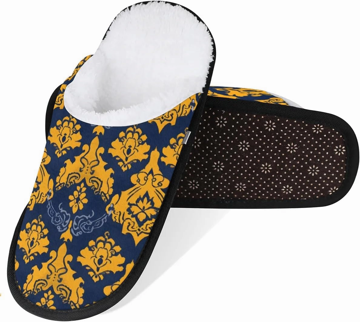 House Slippers for Women Men Cozy Slippers with Non-slip Sole Indoor House Shoes Warm Plush Slippers for Home Bedroom Travel