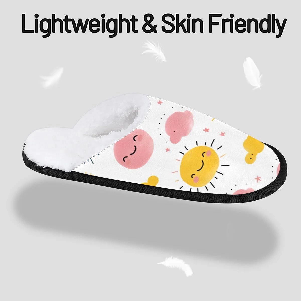 House Slippers for Women Men Cozy Slippers with Non-slip Sole Indoor House Shoes Warm Plush Slippers for Home Bedroom Travel