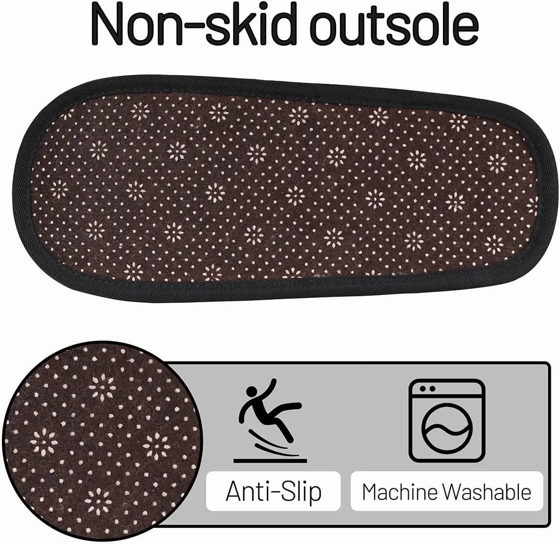 House Slippers for Women Men Cozy Slippers with Non-slip Sole Indoor House Shoes Warm Plush Slippers for Home Bedroom Travel