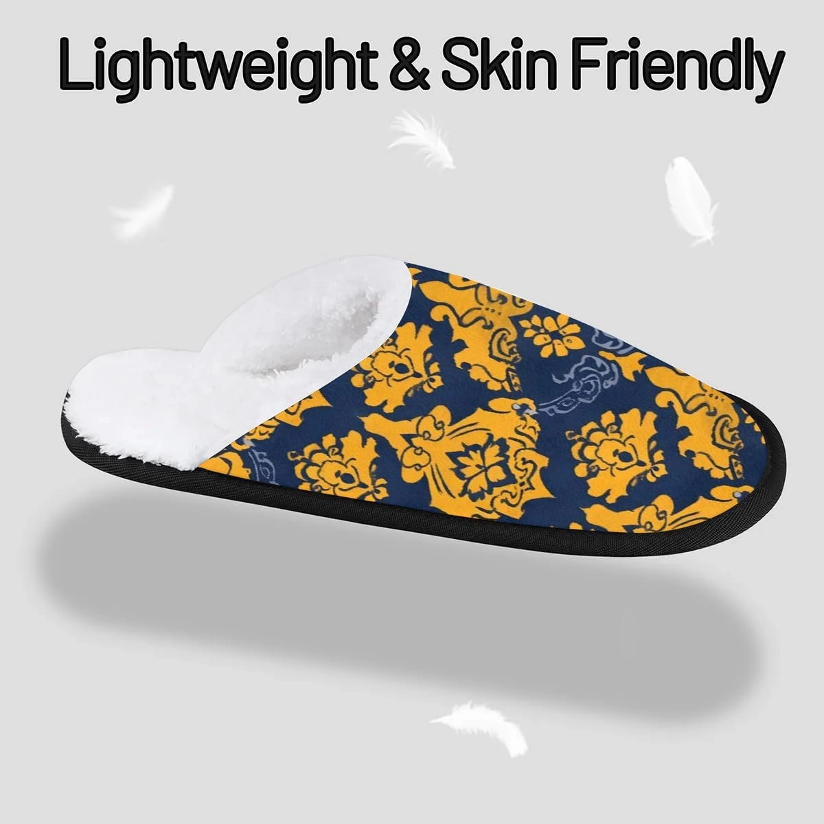 House Slippers for Women Men Cozy Slippers with Non-slip Sole Indoor House Shoes Warm Plush Slippers for Home Bedroom Travel