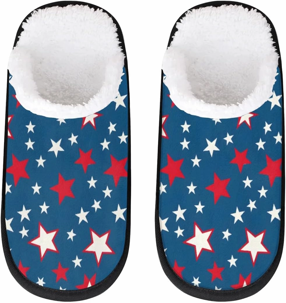 House Slippers for Women Men Cozy Slippers with Non-slip Sole Indoor House Shoes Warm Plush Slippers for Home Bedroom Travel