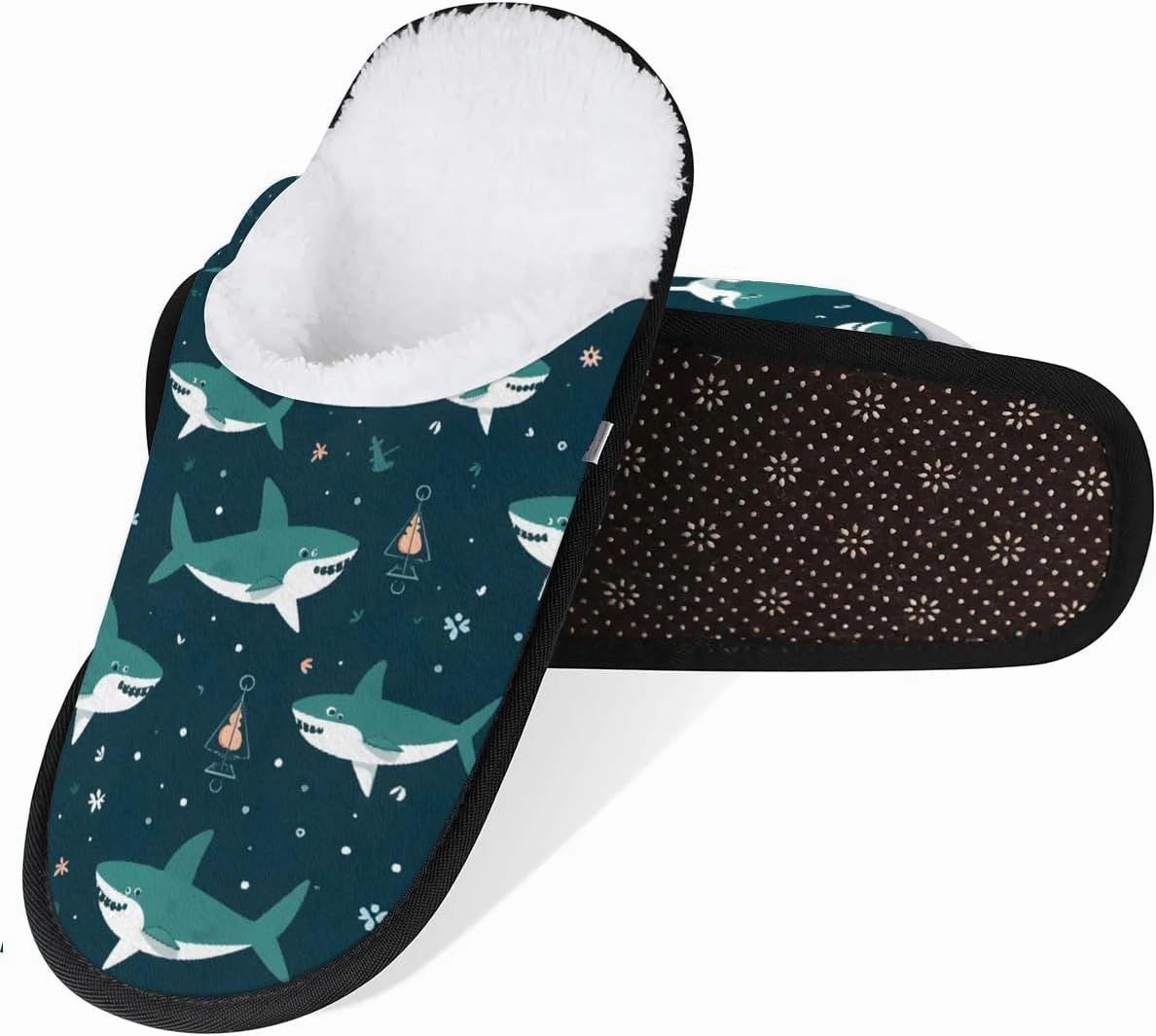 House Slippers for Women Men Cozy Slippers with Non-slip Sole Indoor House Shoes Warm Plush Slippers for Home Bedroom Travel