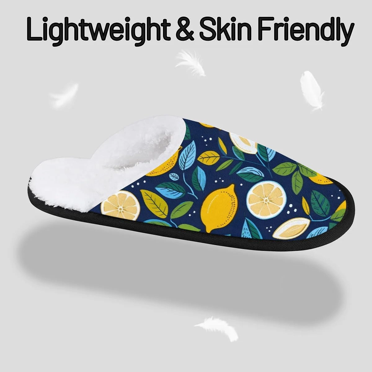 House Slippers for Women Men Cozy Slippers with Non-slip Sole Indoor House Shoes Warm Plush Slippers for Home Bedroom Travel