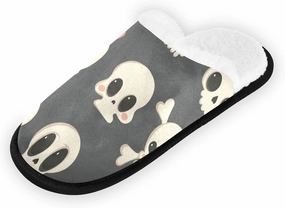 House Slippers for Women Non Slip Travel Slippers Soft Plush Home Shoes for Bedroom Hotel Spa