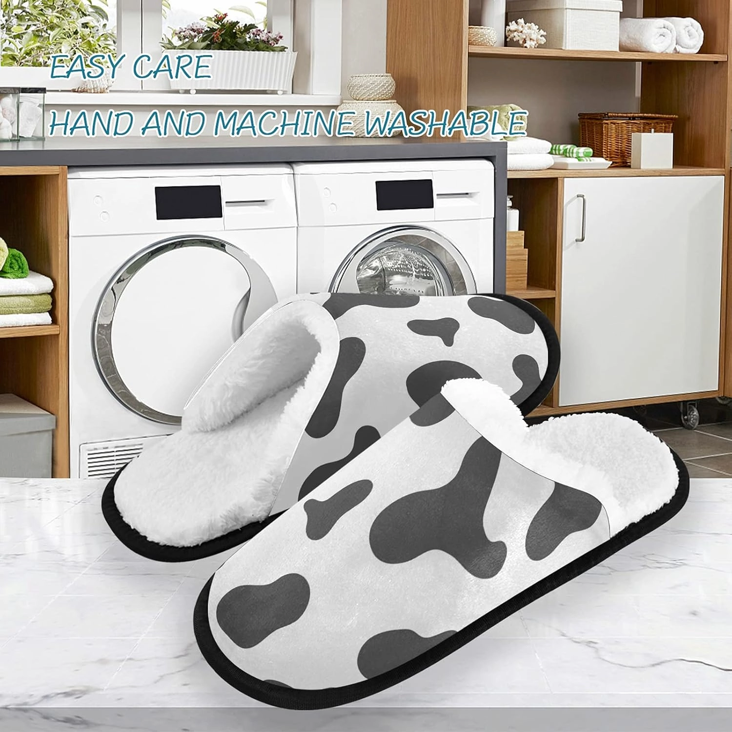 House Slippers for Women Non Slip Travel Slippers Soft Plush Home Shoes for Bedroom Hotel Spa