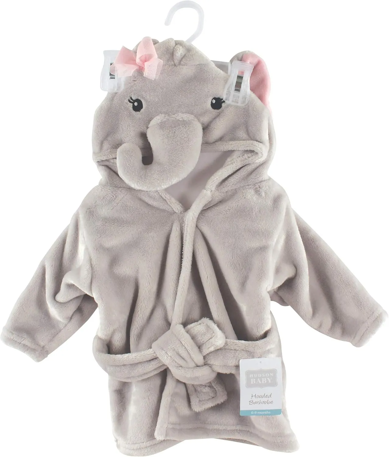 Hudson Baby Unisex Baby Plush Animal Face Bathrobe