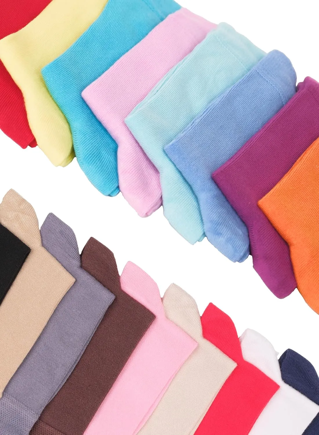 Hugh Ugoli Womens Bamboo Dress Socks, Extremely Soft, Thin, Crew Socks for Business Trouser Casual, Non-Binding, 3-6 Pairs