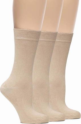 Hugh Ugoli Womens Bamboo Dress Socks, Extremely Soft, Thin, Crew Socks for Business Trouser Casual, Non-Binding, 3-6 Pairs