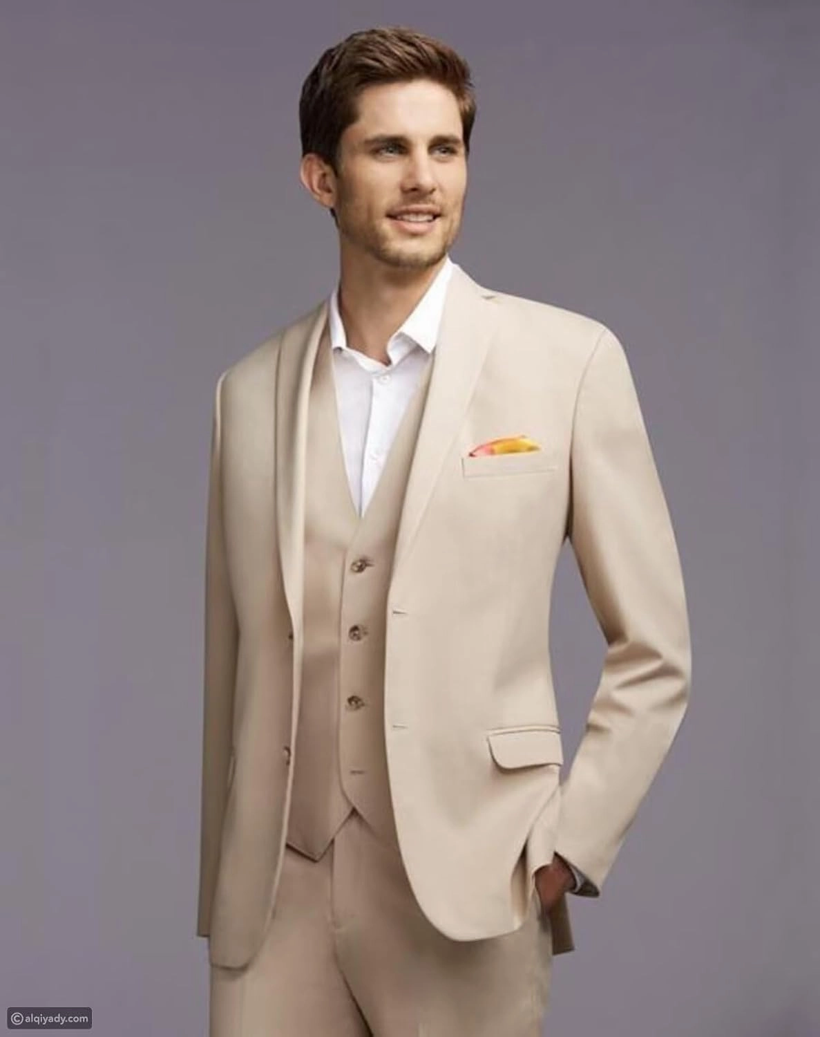 HUUTOE Men's 3 Piece Suits Slim Fit Prom Suits for Men Wedding Dress Suit Summer Blazer Jacket Vest Pants Tuxedo Set