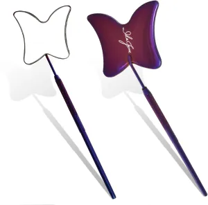 Ida Jane Butterfly Lash Mirror for Eyelash Extensions, Purple Lash Mirror, Eyelash Extension Accessories and Tool for Mapping