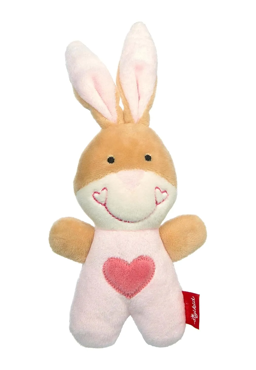 IKID 42804 Sonaglio coniglietto Red Stars Bambina giocattolo consigliato dalla nascita pink/beige