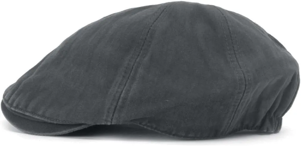 ililily Washed Cotton Flat Cap Cabbie Hat Gatsby Ivy Irish Hunting Newsboy Stretch Big Hat