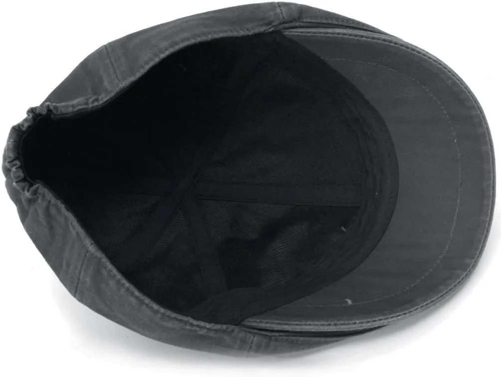 ililily Washed Cotton Flat Cap Cabbie Hat Gatsby Ivy Irish Hunting Newsboy Stretch Big Hat