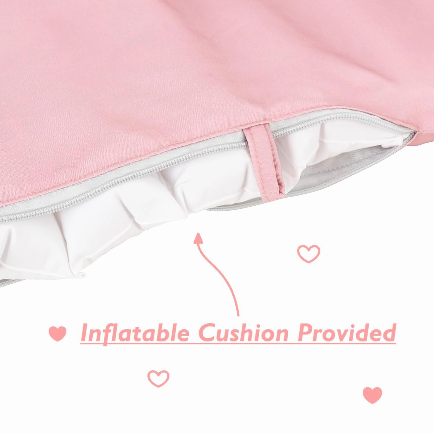 Inflatable Supporting Cushion for IKEA High Chair, Baby High Chair Cover with Inflatable Cushion Insert (Coral)