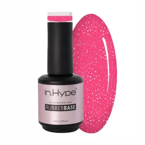IN.HYPE Rubber Base Gel - Light-Reflective/Flash Shimmer. Soak off. UV/LED Curable (Starburst Pink)
