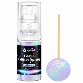 Iridescent Edible Glitter Spray - 15g Edible Iridescent Glitter for Cakes Food Grade Rainbow Cake Sprinkles for Chocolate Strawberry Cookie