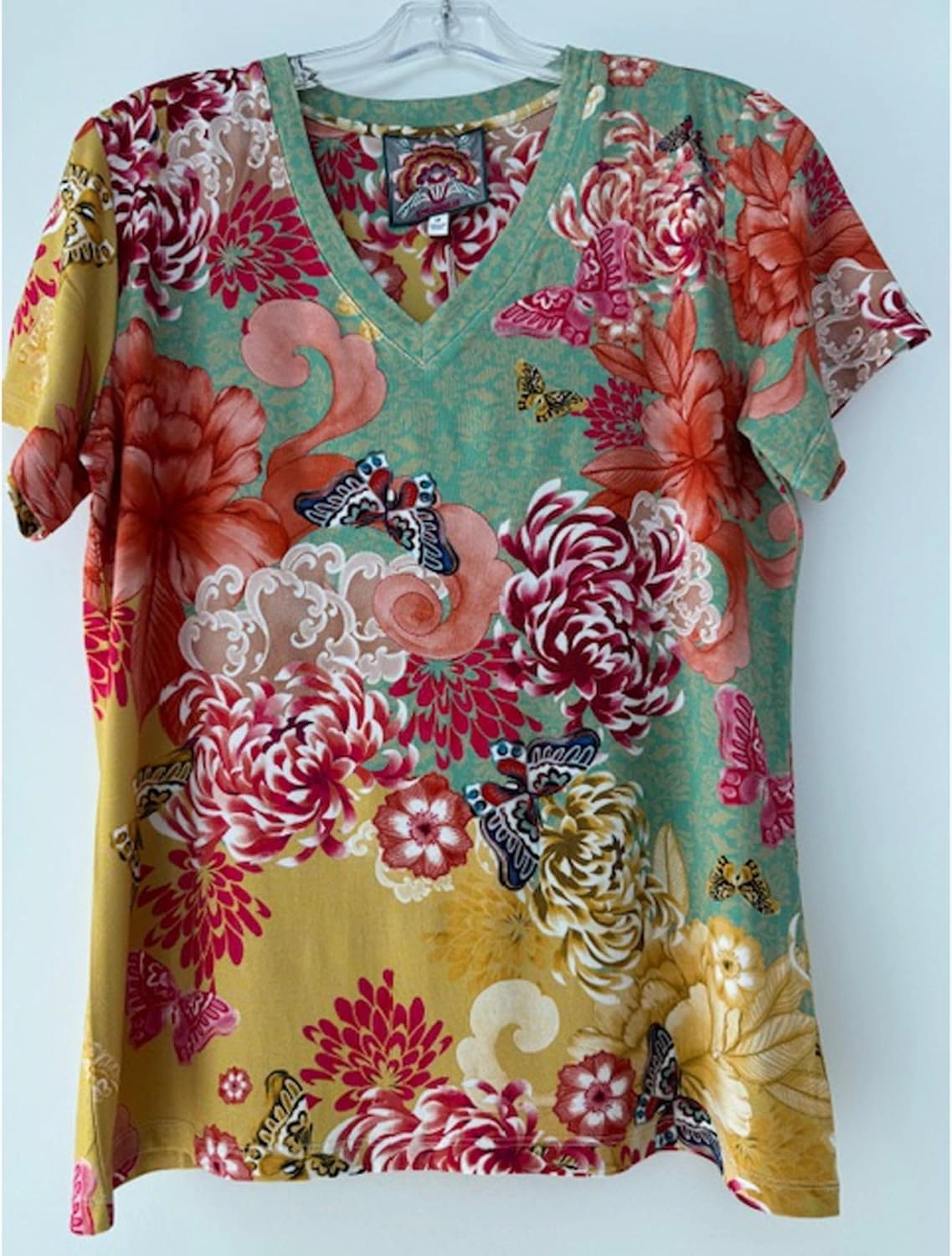 Johnny Was Women's The Janie Favorite Short Sleeve V-Neck Tee-Charli