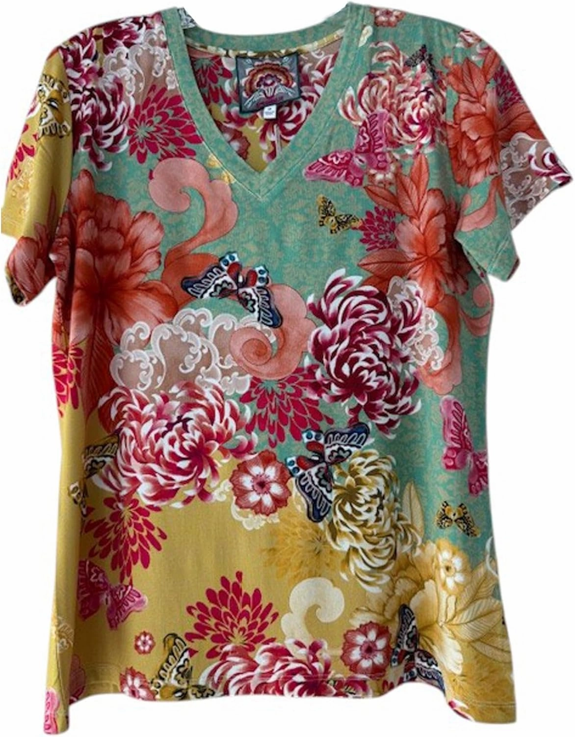 Johnny Was Women's The Janie Favorite Short Sleeve V-Neck Tee-Charli