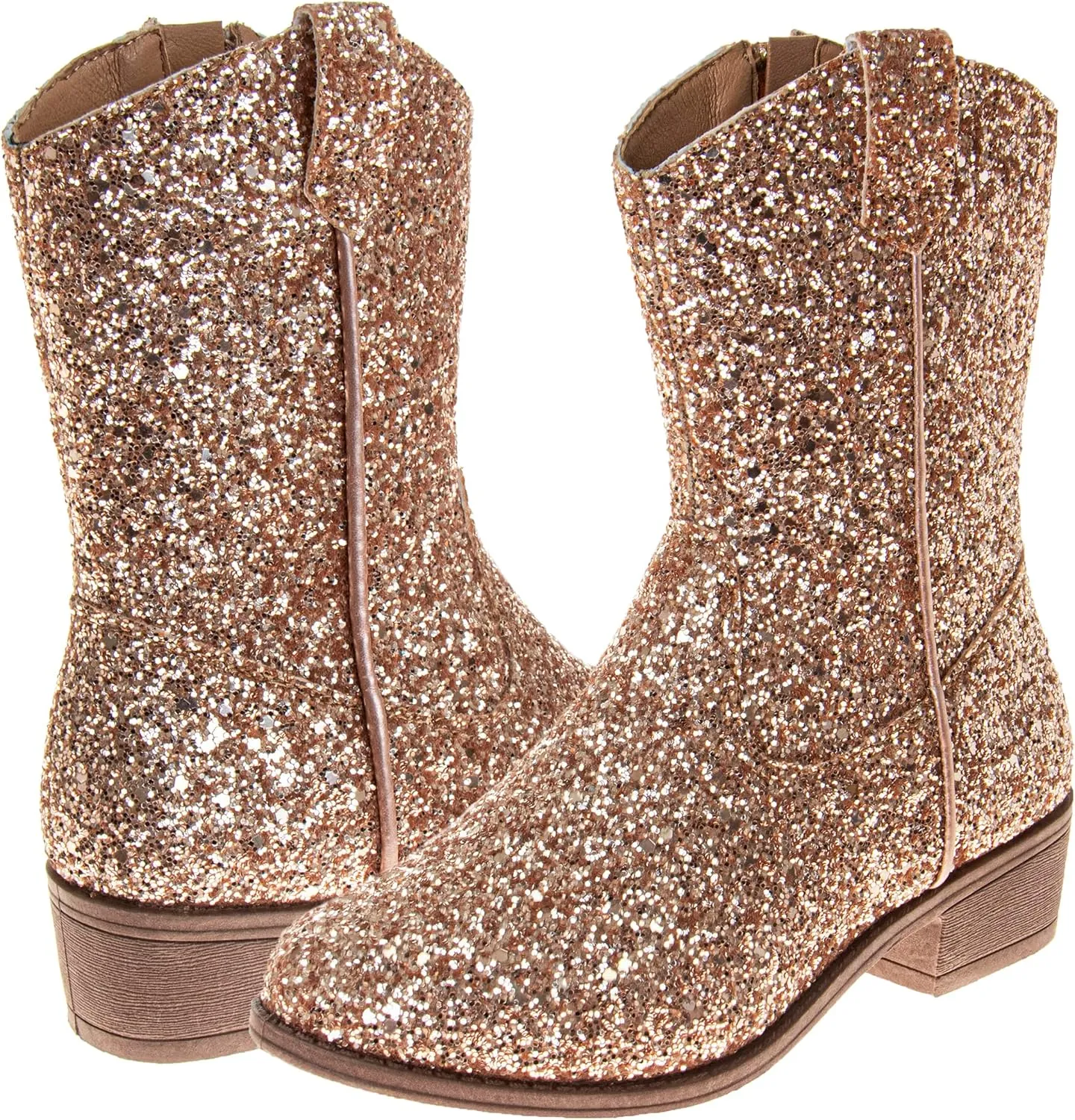 Josmo Glitter Girls Cowgirl Boots Mid Calf Boots Girl Cowboy Boots Size Little Kids/Big Kids