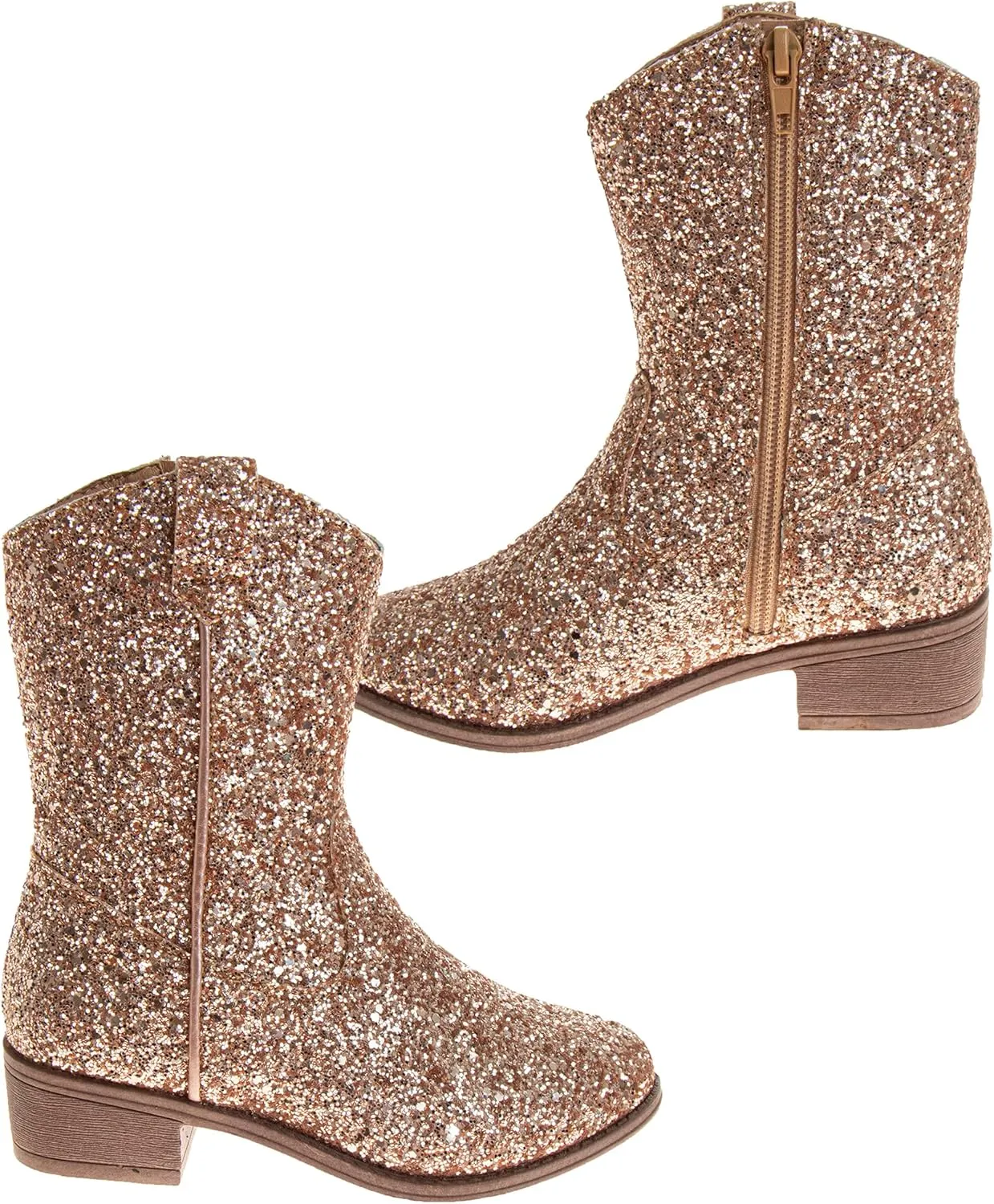 Josmo Glitter Girls Cowgirl Boots Mid Calf Boots Girl Cowboy Boots Size Little Kids/Big Kids
