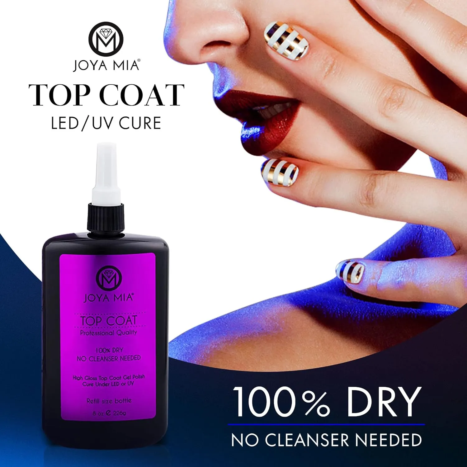 JOYA MIA Top Coat Gel Polish Refill Size Bottle, 8 oz.