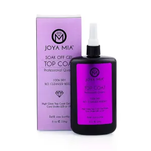 JOYA MIA Top Coat Gel Polish Refill Size Bottle, 8 oz.