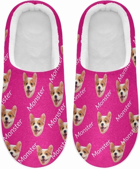 JUNZAN Colorful Dinosaurs Men's Women's Memory Foam House Slippers Non Skid Soft Warm Sole Coral Fleece Slip-on Closed Toe Hand Free Shoes for Bedroom Travel