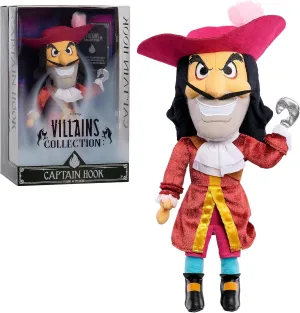 Just Play Disney Villains Collection: Captain Hook Plush, 13-inch Collectible Plush Doll, Kids Toys for Ages 3 Up, Amazon Exclusive