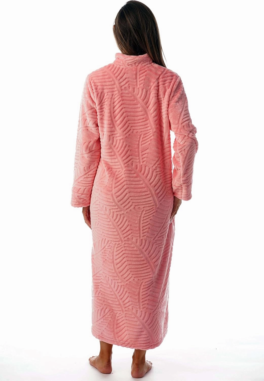 Just Love Plush Zipper Lounger Solid Robe