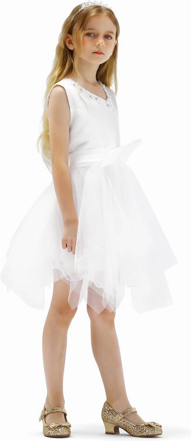 K KomForme Girl's Dress Shoes Mary Jane Glitter 1.5 in Low Heel Wedding Party Princess Shoes for Toddler/Little/Big Kids