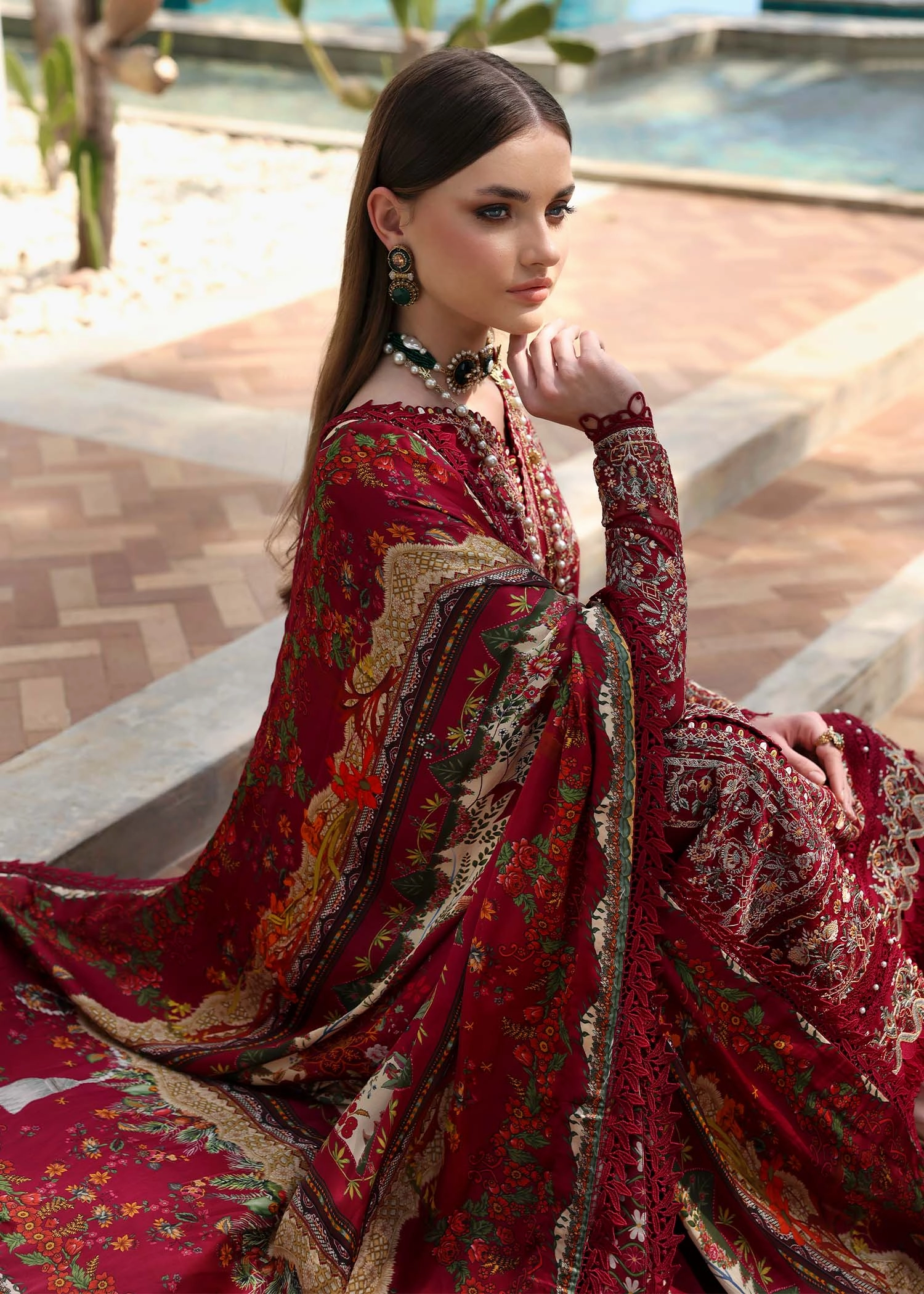 Kanwal Malik Elysia Luxury Lawn – Marina
