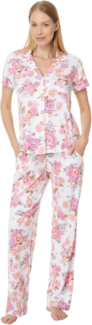 Karen Neuburger Women's Coral Carnations Short Sleeve Nightshirt