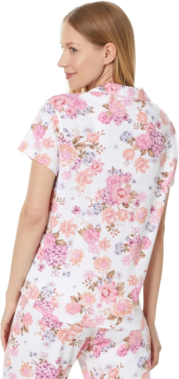 Karen Neuburger Women's Coral Carnations Short Sleeve Nightshirt