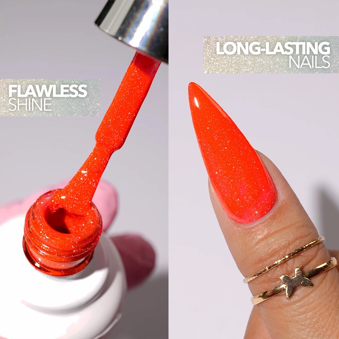KIARA SKY Gel Polish DiamondFX Reflective Glitter Soak Off with Sparkle Diamond dust effect 0.5 fl oz, Hot Tropic (pink)