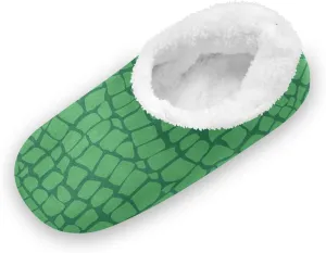 Kids Winter Slippers Crocodile Skin Texture Animal Warm Soft Non Slip House Slippers for Boys Girls Indoor