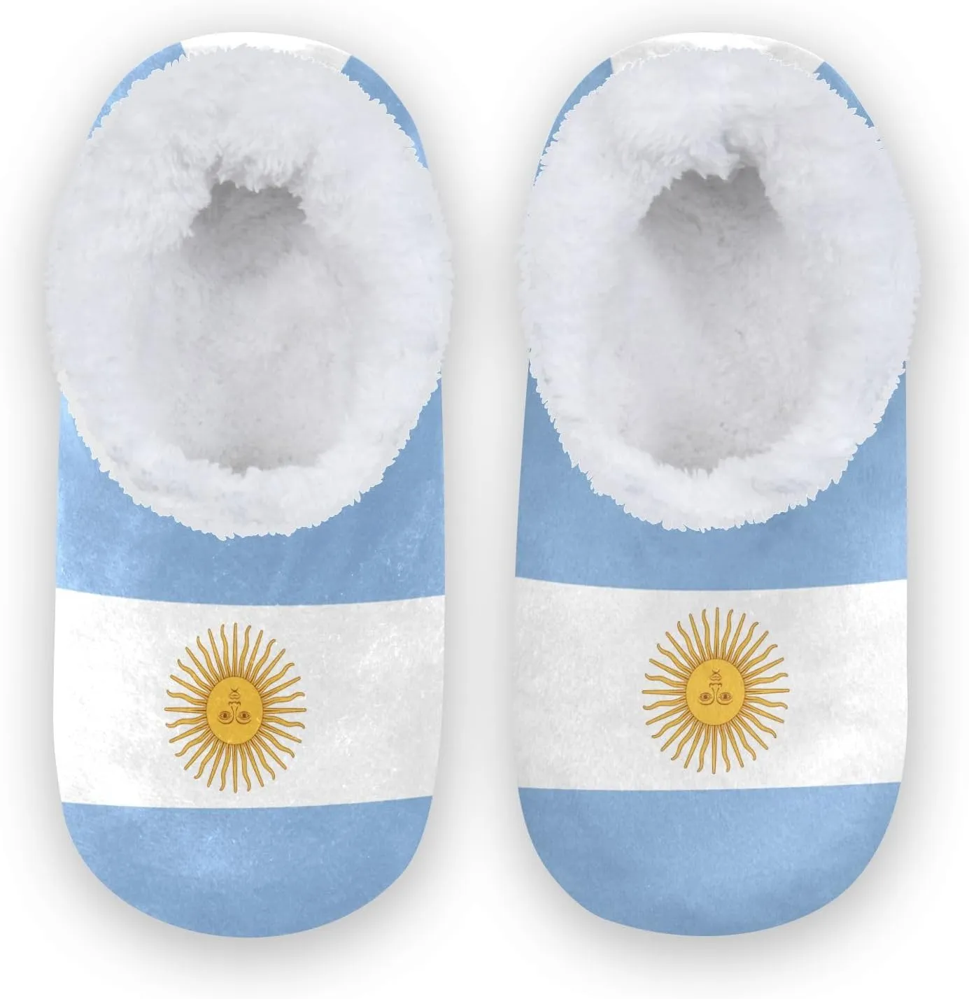Kids Winter Slippers for Boys Girls American Flag Stars Stripes Warm Soft Non Slip House Slippers Children Indoor