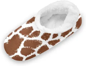 Kids Winter Slippers for Boys Girls Giraffe Texture Brown White Warm Soft Non Slip House Slippers Children Indoor