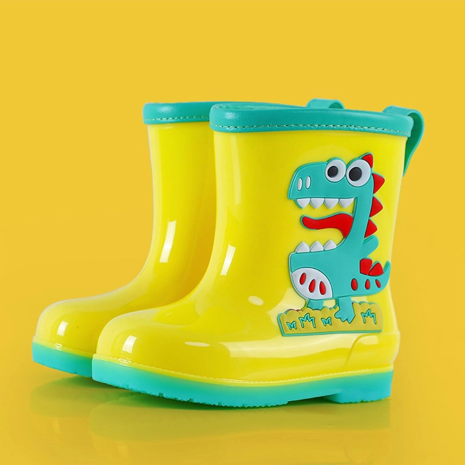 Kids Rain Boots Toddler Cute Animal Dinosaur Printed Waterproo𝐟 Rubber Non-Slip Rainboots Shoes Rainboots Toddler