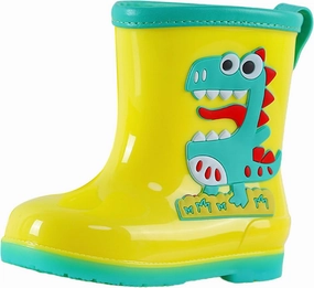 Kids Rain Boots Toddler Cute Animal Dinosaur Printed Waterproo𝐟 Rubber Non-Slip Rainboots Shoes Rainboots Toddler